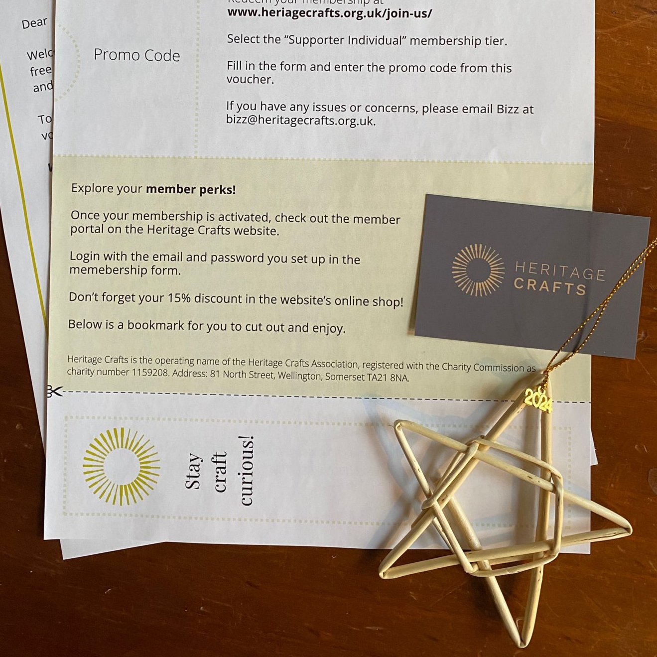 Limited Edition Christmas gift membership of Heritage Crafts for one year